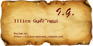 Illics Gyöngyi névjegykártya